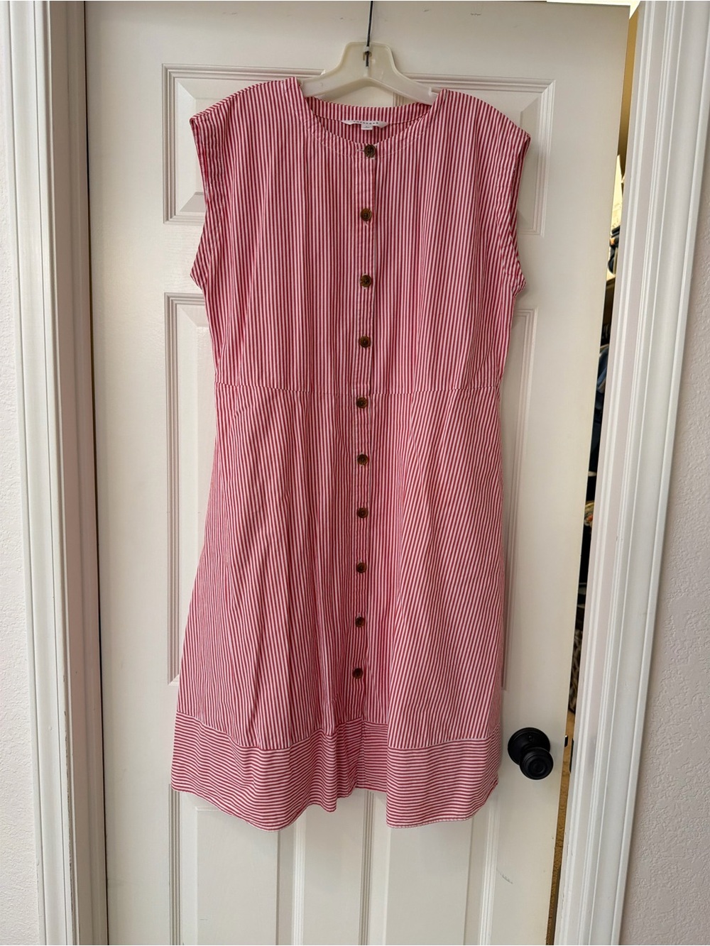 Popsugar Striped Button-Front Women's Dress size large